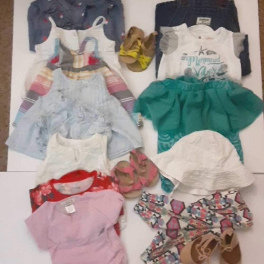 16 pieces lot of baby girl clothes sizes 3-6months